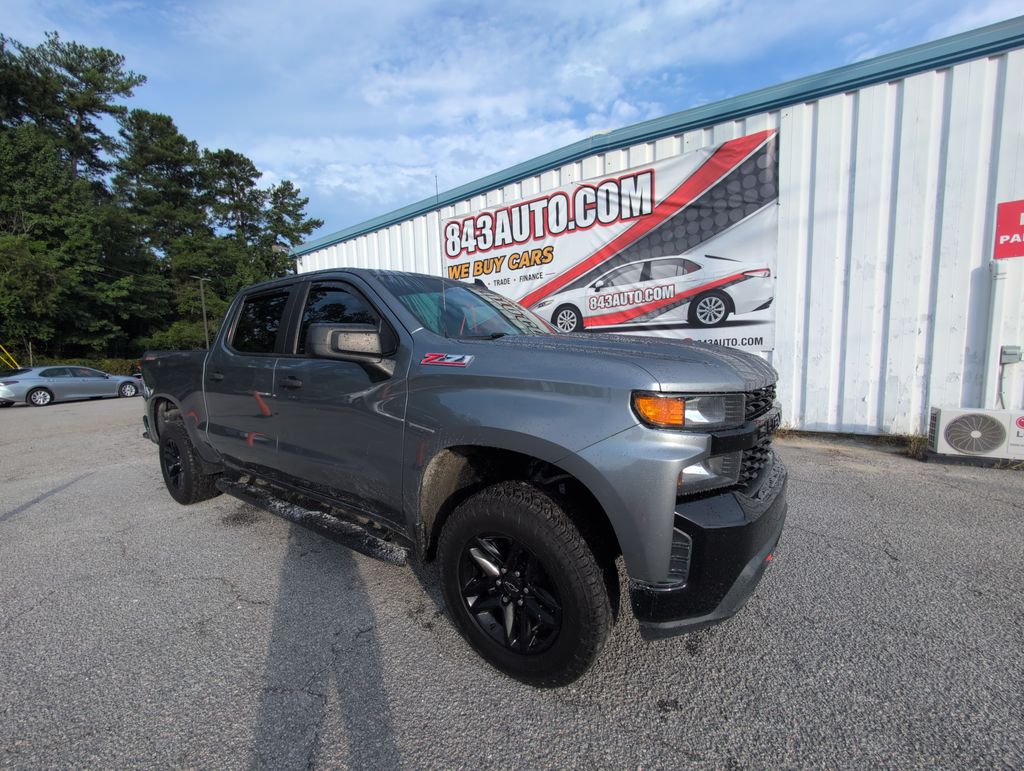 Gray (Satin Steel Metallic) 2019 Chevrolet Silverado 1500 Pickup Truck Four-Wheel Drive 6-Speed Automatic Overdrive