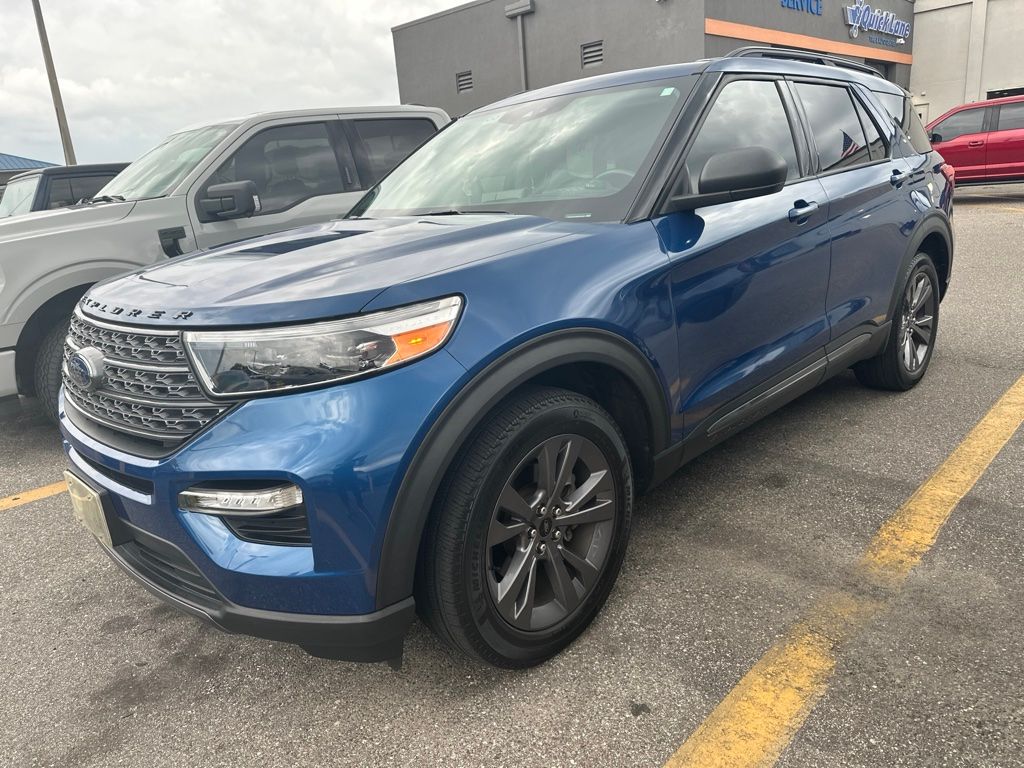 Blue Metallic 2021 Ford Explorer SUV / Crossover All-Wheel Drive Automatic