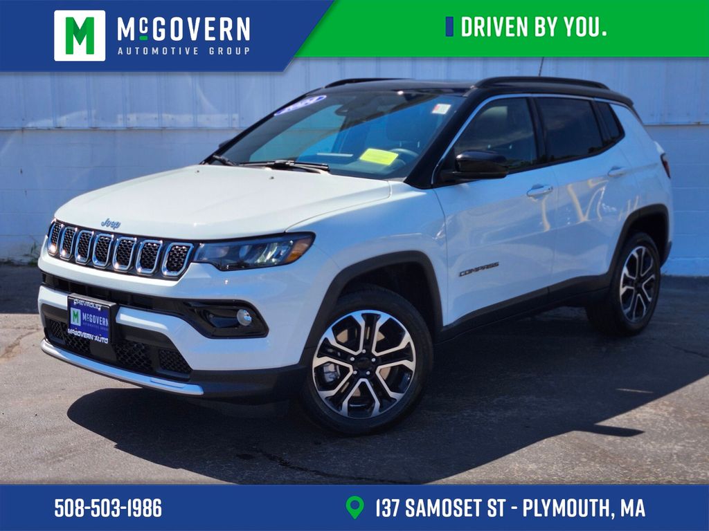 Bright White Clearcoat 2024 Jeep Compass SUV / Crossover Four-Wheel Drive 8-Speed Automatic