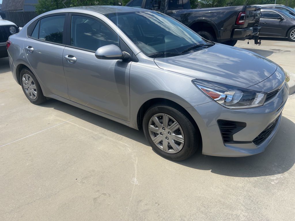 Steel Gray 2023 Kia Rio S FWD Sedan Front-Wheel Drive Continuously Variable Transmission