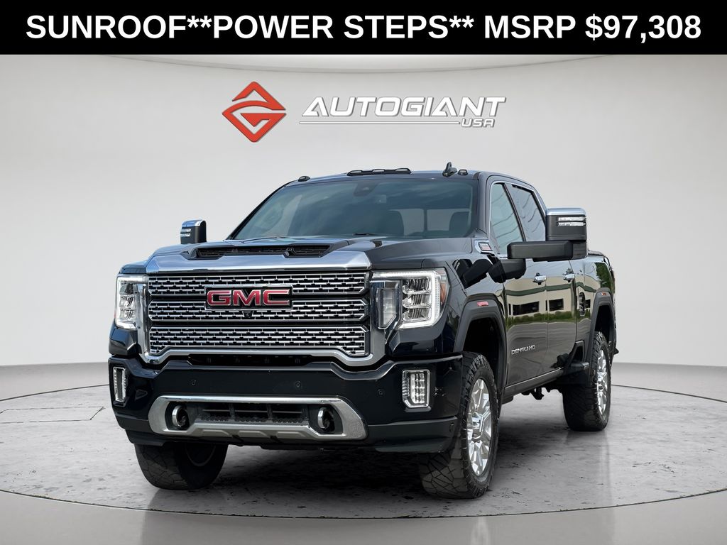Onyx Black 2022 GMC Sierra 2500HD Denali Crew Cab 4WD Pickup Truck Four-Wheel Drive Automatic