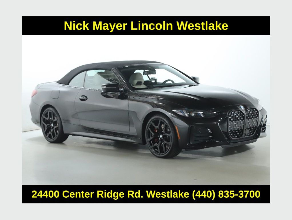 Black Sapphire Metallic 2025 BMW 4 Series Convertible All-Wheel Drive 8-Speed Automatic