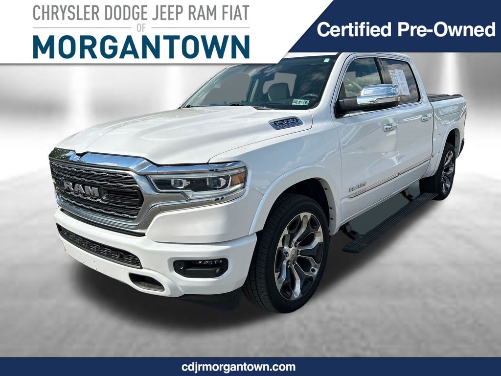 Ivory White Tri-Coat Pearlcoat 2021 RAM 1500 Pickup Truck Four-Wheel Drive 8-Speed Automatic