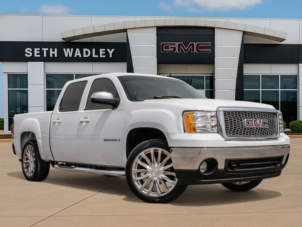 Summit White 2008 GMC Sierra 1500 SLE1 Crew Cab Pickup Truck 4X2 4-Speed Automatic Overdrive