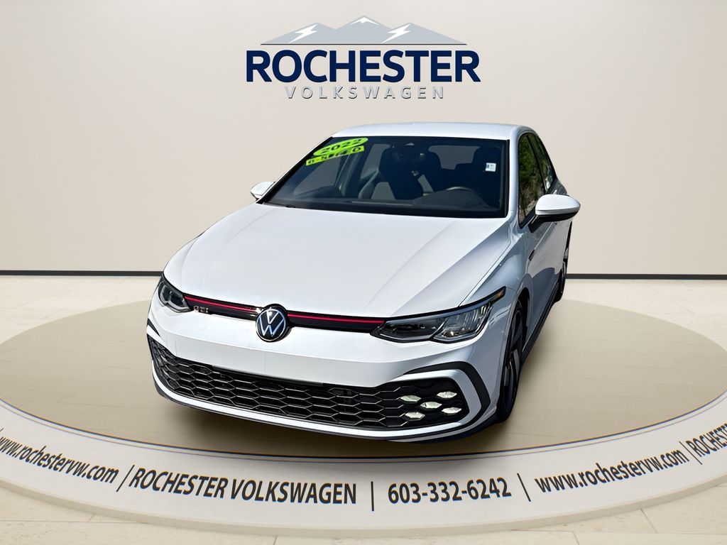 White 2022 Volkswagen Golf GTI Hatchback Front-Wheel Drive 6-Speed Manual