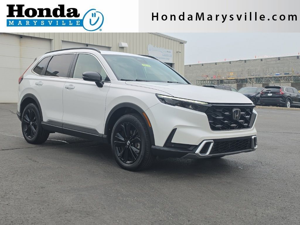 Platinum White Pearl 2024 Honda CR-V Hybrid SUV / Crossover All-Wheel Drive Continuously Variable Transmission