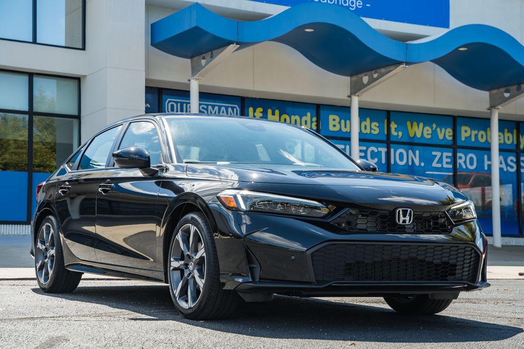 Crystal Black Pearl 2026 Honda Civic Hybrid Sedan Front-Wheel Drive Continuously Variable Transmission