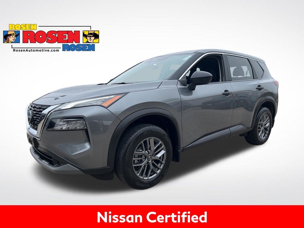 Gray (Gun Metallic) 2023 Nissan Rogue S AWD SUV / Crossover All-Wheel Drive Continuously Variable Transmission