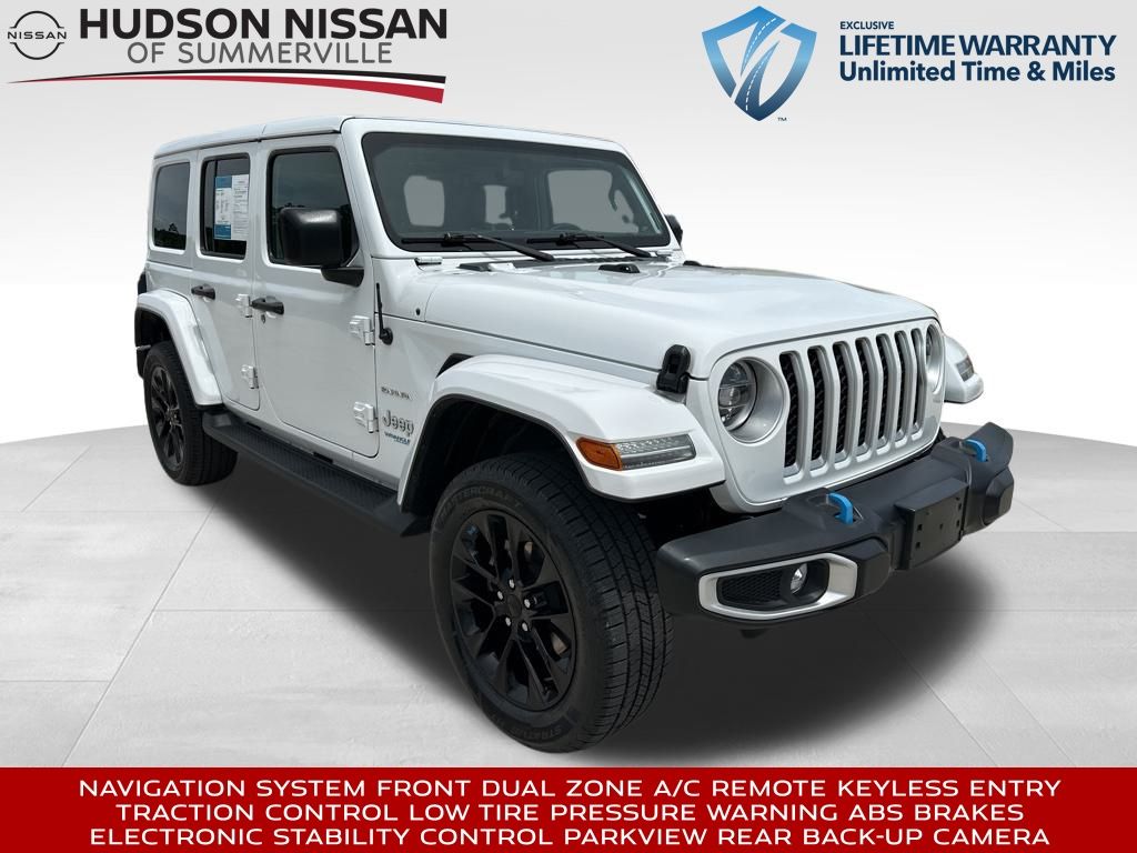 2022 Bright White Clearcoat Jeep Wrangler 4xe Unlimited Sahara 4xe 4X4 SUV