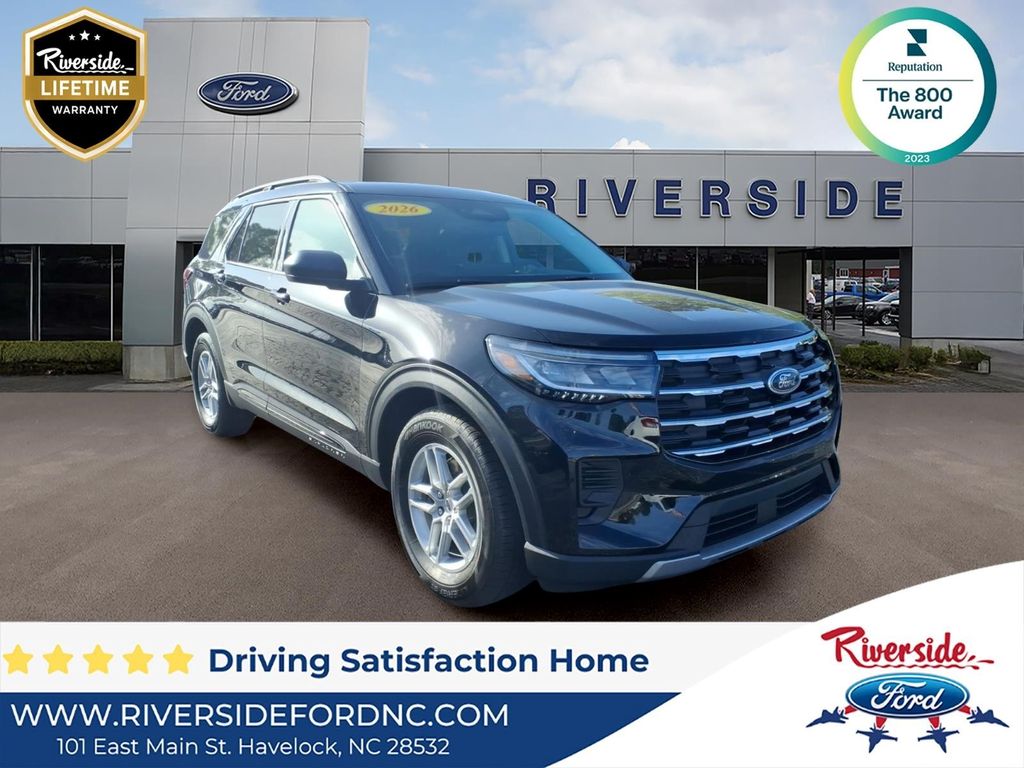 Agate Black Metallic 2026 Ford Explorer SUV / Crossover Rear-Wheel Drive Automatic