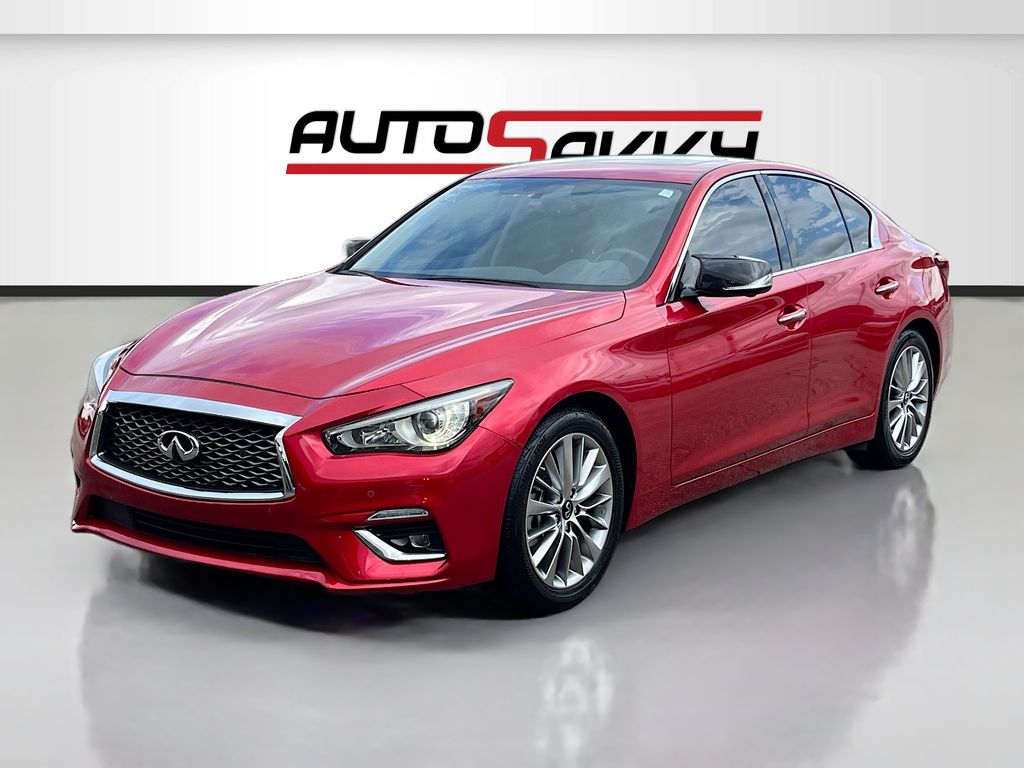 2023 INFINITI Q50 LUXE Red at AutoSavvy Houston Northwest