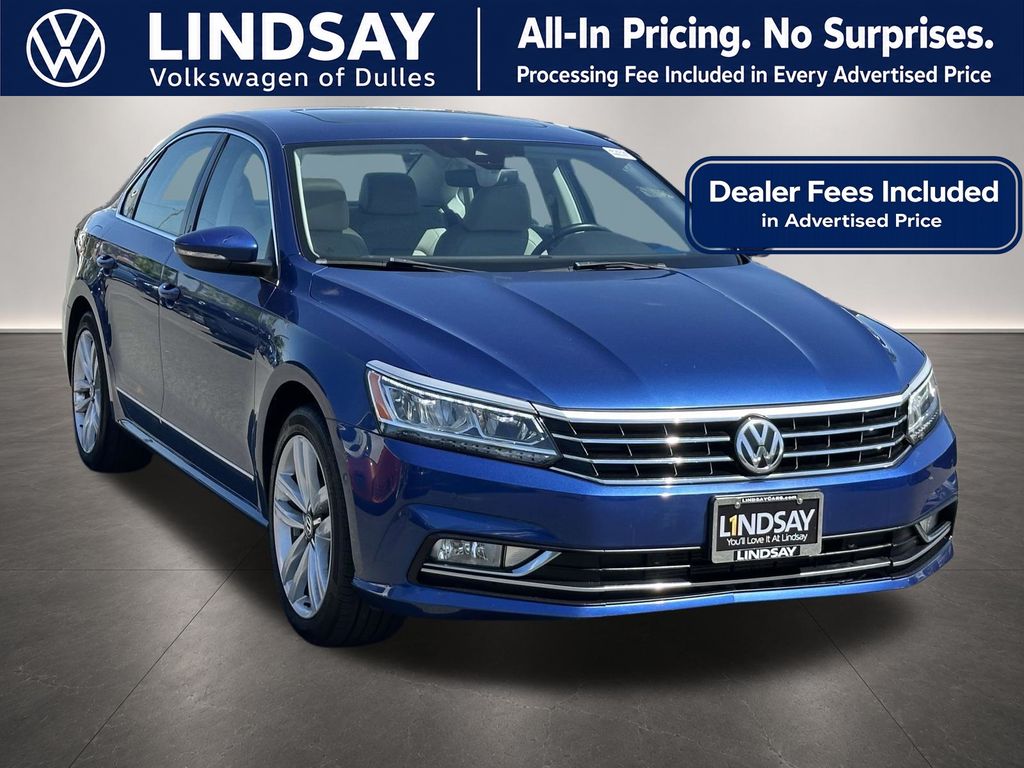 Reef Blue Metallic 2017 Volkswagen Passat 1.8T SEL Premium Sedan Front-Wheel Drive 6-Speed Automatic