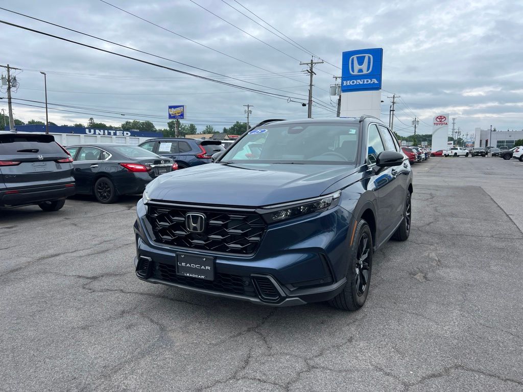 Canyon River Blue Metallic 2025 Honda CR-V Hybrid SUV / Crossover All-Wheel Drive Continuously Variable Transmission