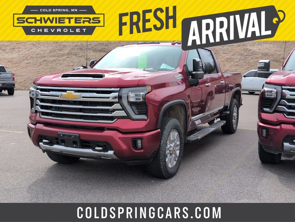 Radiant Red Tintcoat 2025 Chevrolet Silverado 3500HD High Country Crew Cab 4WD Pickup Truck Four-Wheel Drive Automatic