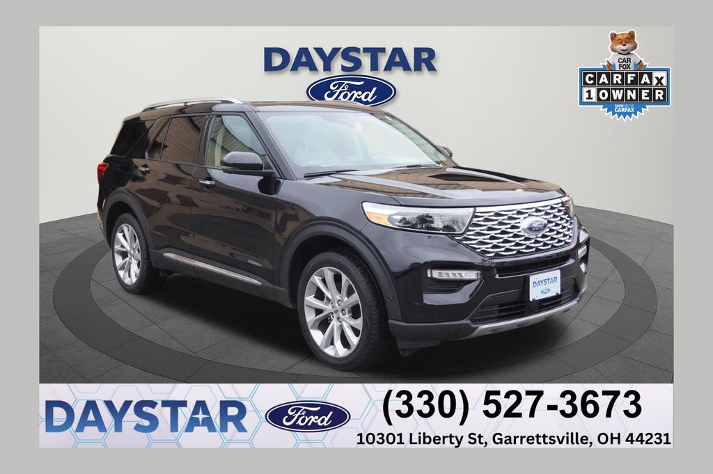 Black Metallic 2022 Ford Explorer Platinum AWD SUV / Crossover All-Wheel Drive Automatic