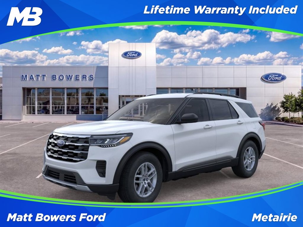 Space White Metallic 2026 Ford Explorer SUV / Crossover Rear-Wheel Drive Automatic