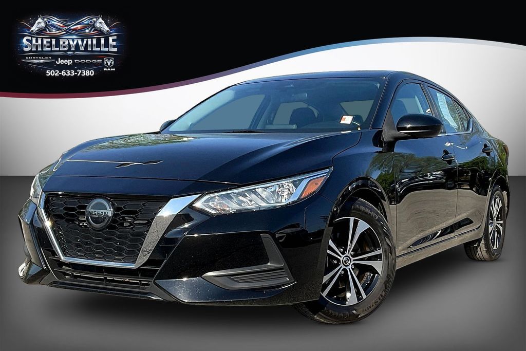 Super Black 2021 Nissan Sentra SV FWD Sedan Front-Wheel Drive Continuously Variable Transmission