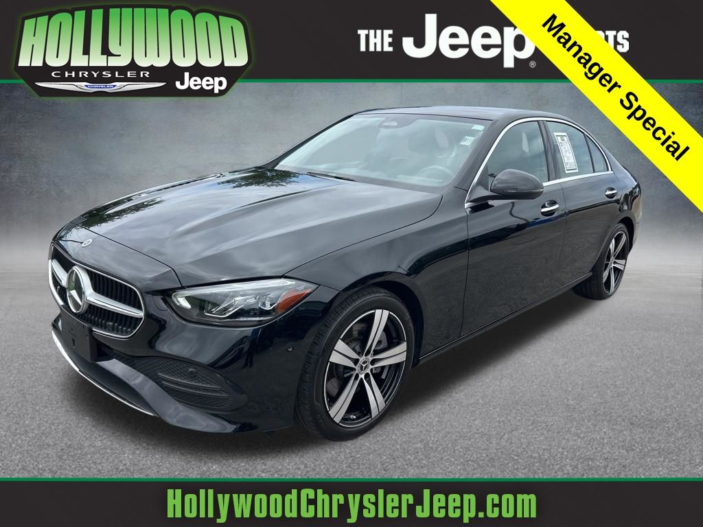 Black 2025 Mercedes-Benz C-Class Sedan Rear-Wheel Drive 9-Speed Automatic