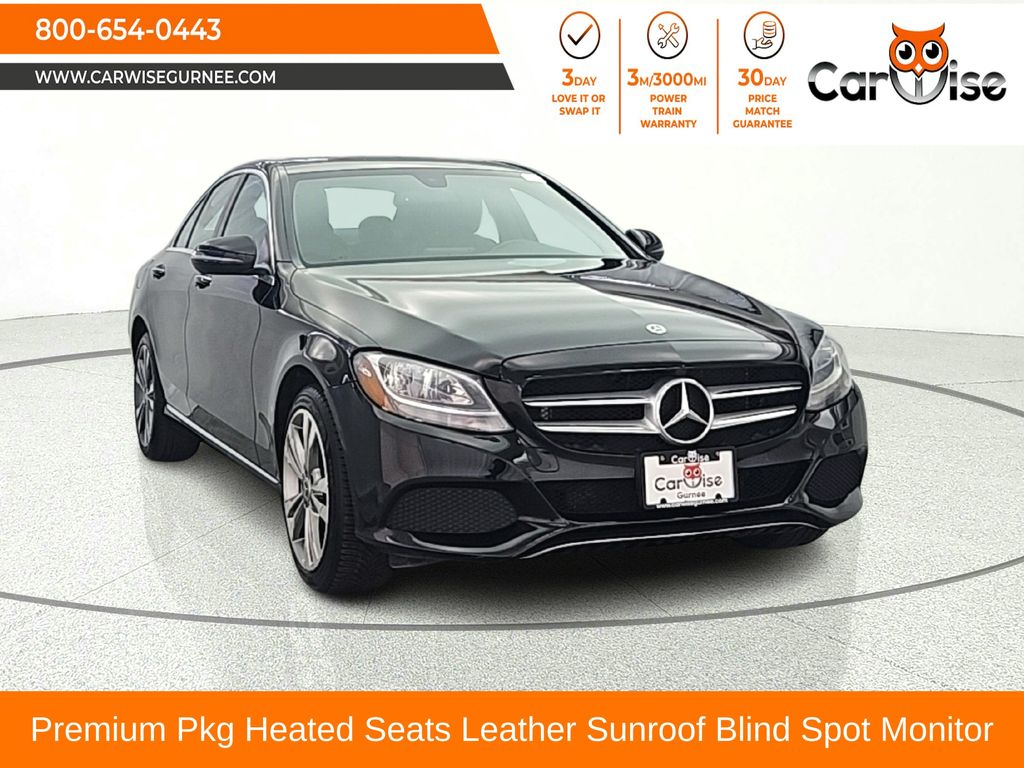 Black 2018 Mercedes-Benz C-Class Sedan All-Wheel Drive 9-Speed Automatic