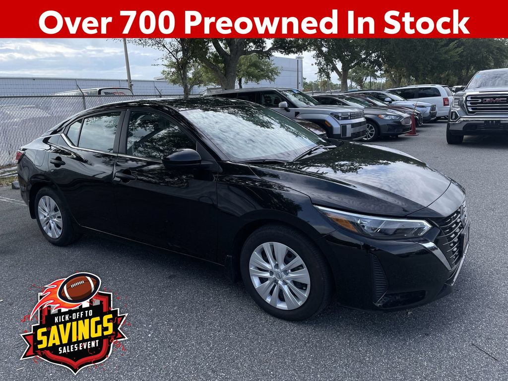 Super Black 2025 Nissan Sentra Sedan Front-Wheel Drive Continuously Variable Transmission