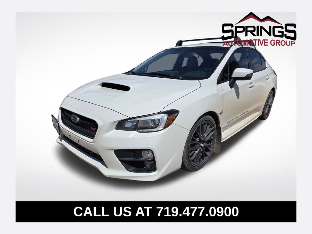 Crystal White Pearl 2015 Subaru WRX STI Base Sedan All-Wheel Drive 6-Speed Manual