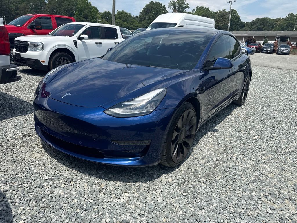 Deep Blue Metallic 2022 Tesla Model 3 Sedan All-Wheel Drive 1-Speed Automatic