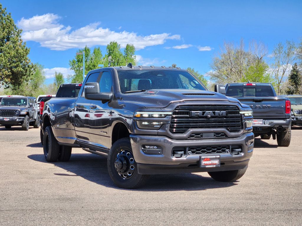 Gray (Granite Crystal Metallic Clearcoat) 2026 RAM 3500 Laramie Crew Cab LB DRW 4WD Pickup Truck Four-Wheel Drive 8-Speed Automatic