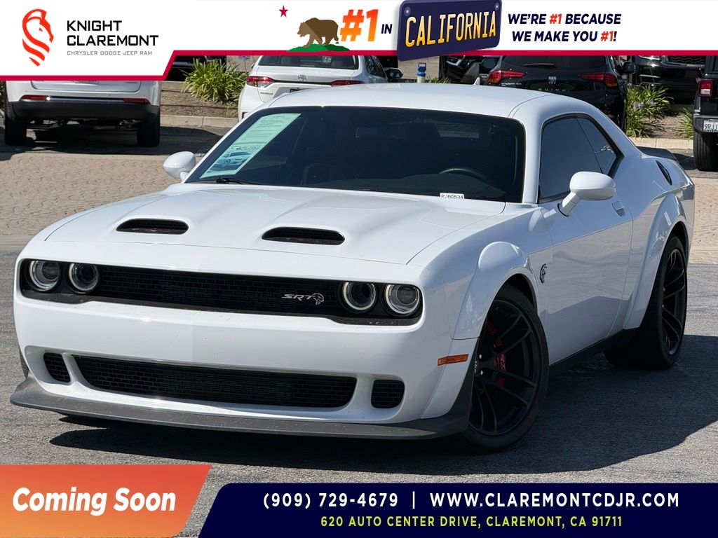 White Knuckle Clearcoat 2022 Dodge Challenger SRT Hellcat Widebody RWD Coupe Rear-Wheel Drive 8-Speed Automatic