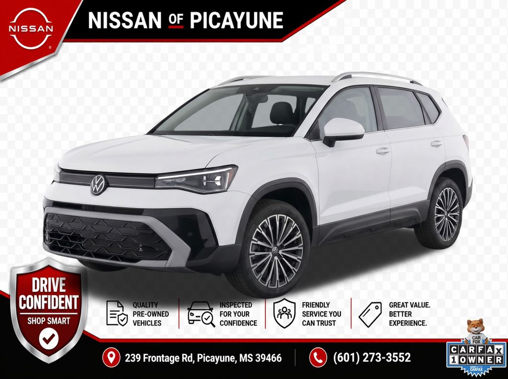 White 2025 Volkswagen Taos SUV / Crossover Front-Wheel Drive 8-Speed Automatic