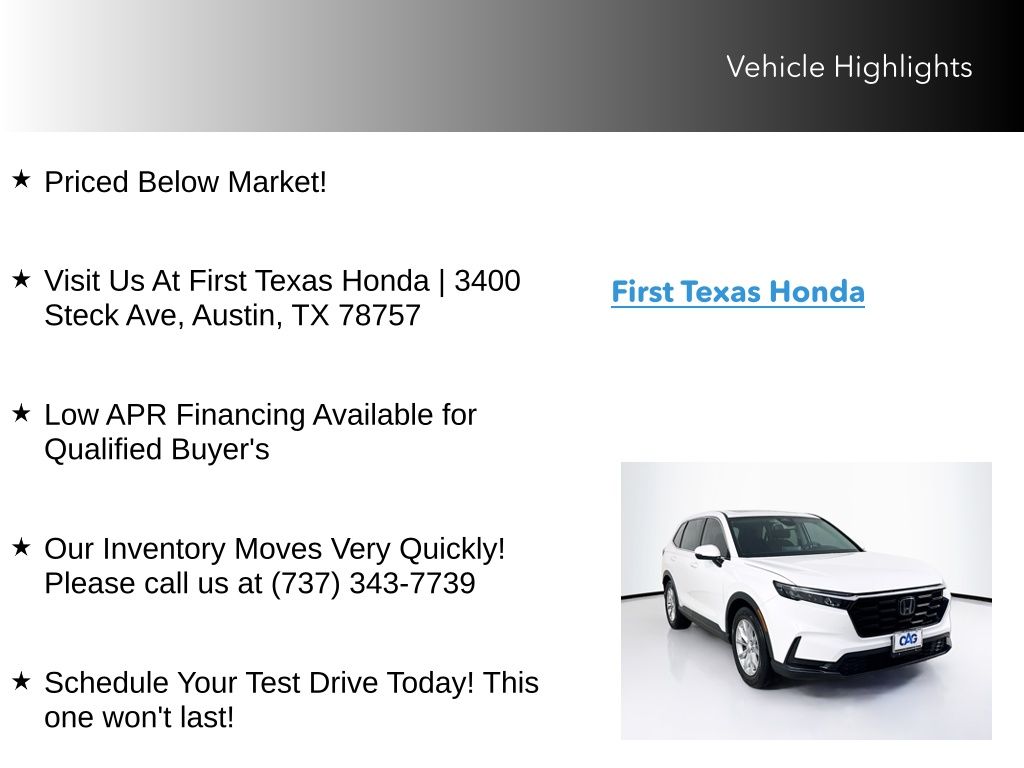 Used Car 2023 Honda Cr-v  Ex For Sale Under $30,000 In Austin, Texas