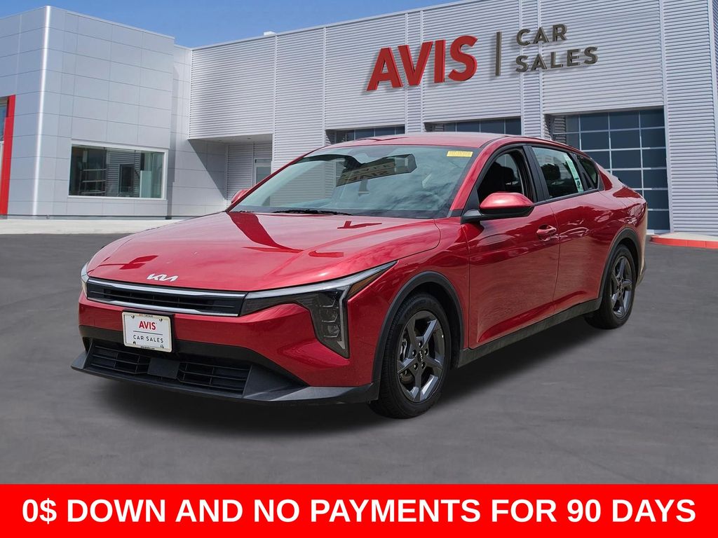 Currant Red 2025 Kia K4 LXS FWD Sedan Front-Wheel Drive Continuously Variable Transmission