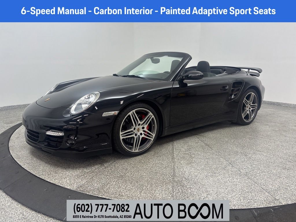 Basalt Black Metallic 2008 Porsche 911 Turbo Cabriolet AWD Convertible All-Wheel Drive 6-Speed Manual Overdrive