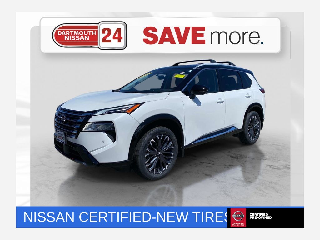 Everest White Pearl/Super Black 2026 Nissan Rogue SUV / Crossover All-Wheel Drive Continuously Variable Transmission