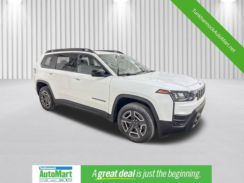 Bright White Clearcoat 2026 Jeep Cherokee SUV / Crossover Four-Wheel Drive Continuously Variable Transmission