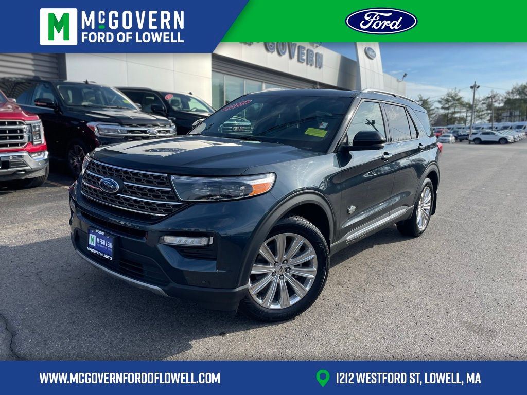 Stone Blue Metallic 2022 Ford Explorer King Ranch AWD SUV / Crossover All-Wheel Drive Automatic