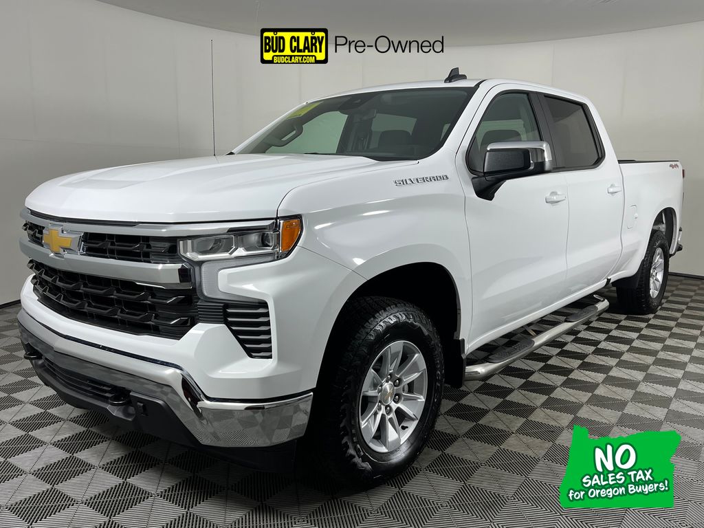 Summit White 2024 Chevrolet Silverado 1500 LT Crew Cab 4WD Pickup Truck Four-Wheel Drive 8-Speed Automatic