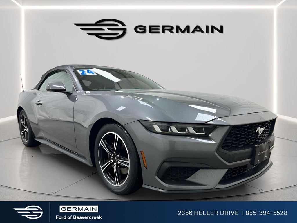 Gray Metallic 2024 Ford Mustang EcoBoost Premium Convertible RWD Convertible Rear-Wheel Drive Automatic