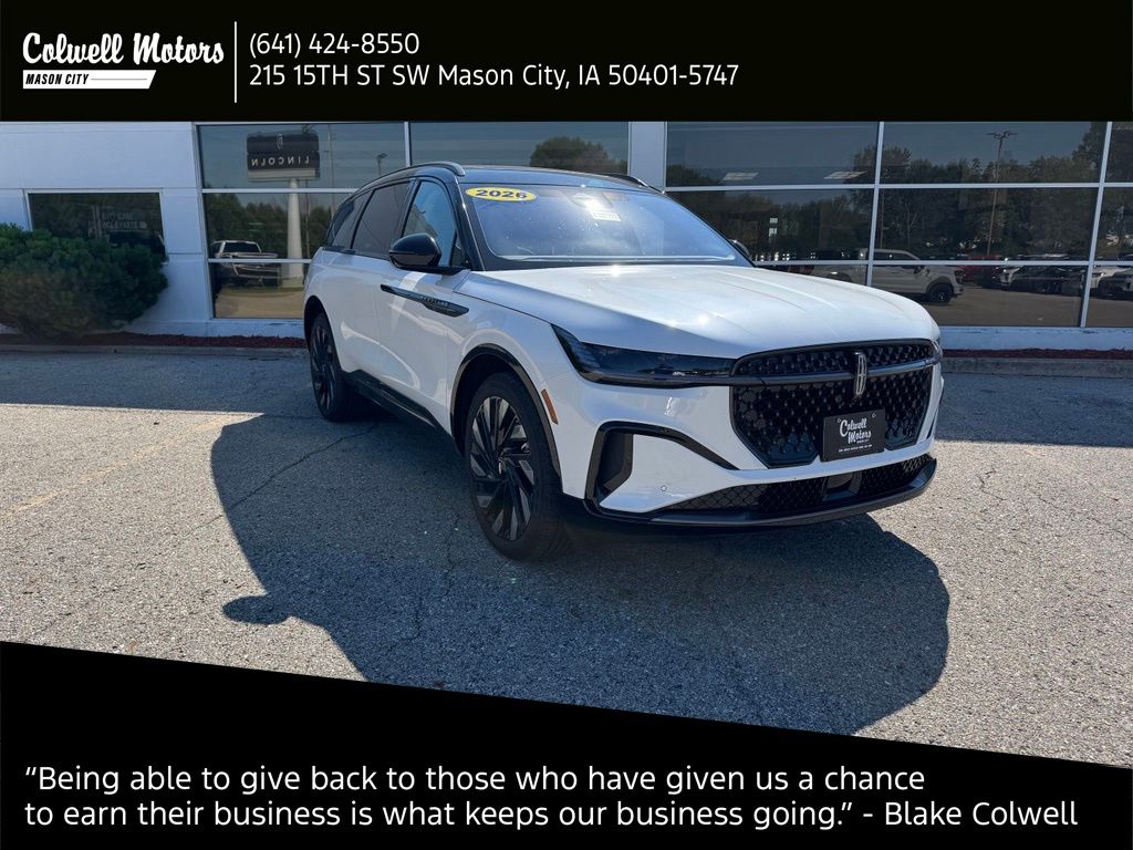 White Platinum Clearcoat Metallic 2026 Lincoln Nautilus SUV / Crossover All-Wheel Drive 8-Speed Automatic