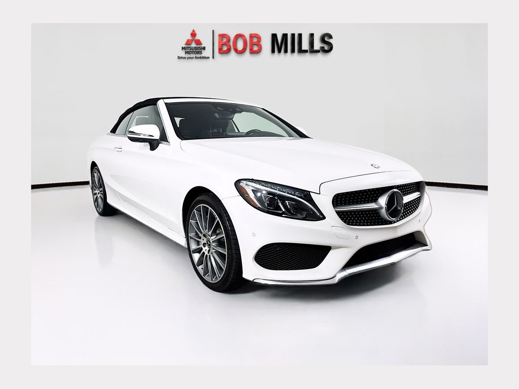 Polar White 2017 Mercedes-Benz C-Class Convertible Rear-Wheel Drive 9-Speed Automatic