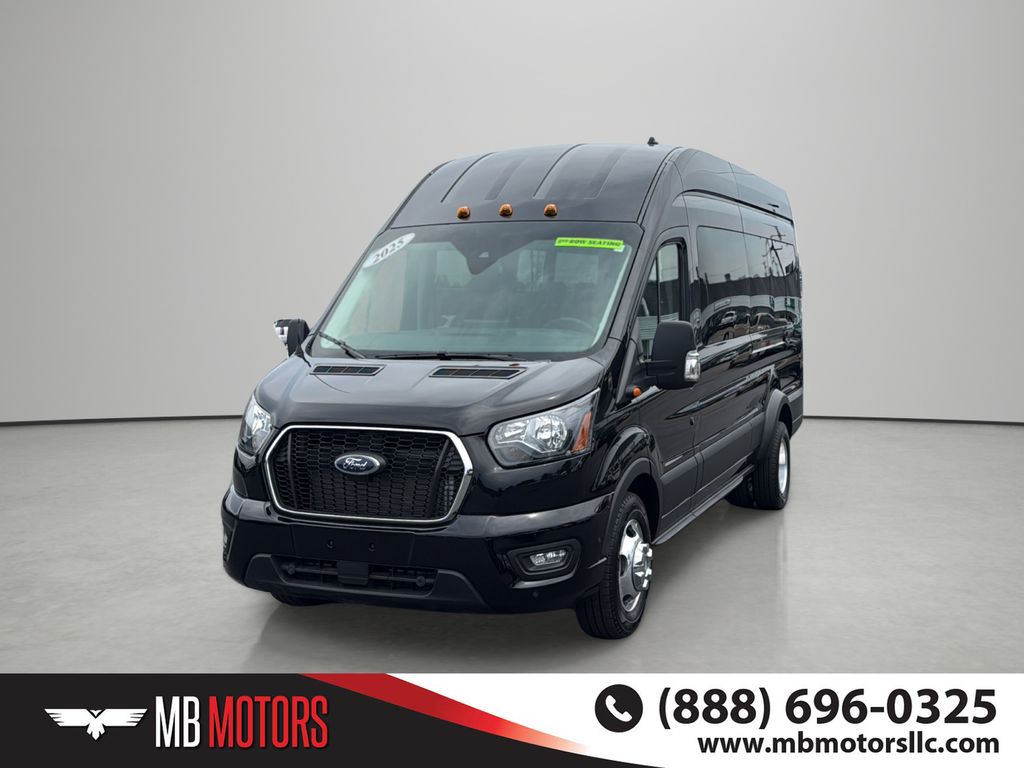 Black 2025 Ford Transit Passenger Van All-Wheel Drive 