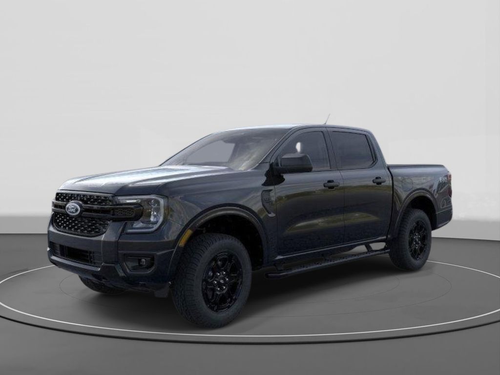 Shadow Black 2025 Ford Ranger XLT SuperCrew 4WD Pickup Truck Four-Wheel Drive Automatic