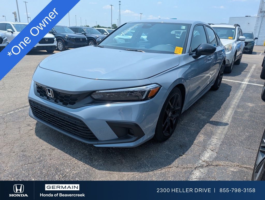 Gray 2024 Honda Civic Hatchback Hatchback Front-Wheel Drive Continuously Variable Transmission
