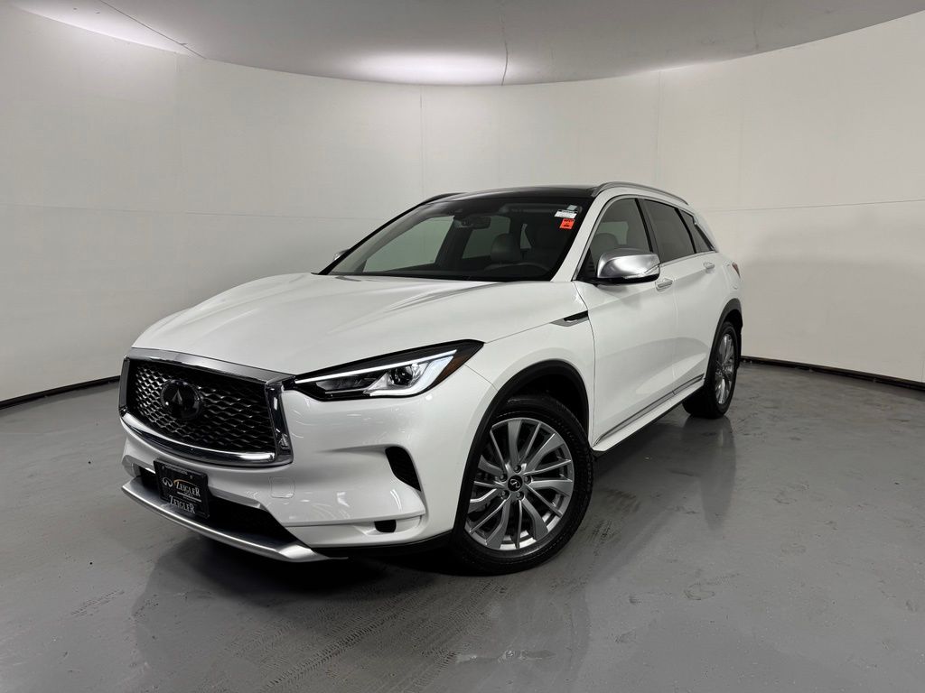 Radiant White 2024 INFINITI QX50 SUV / Crossover All-Wheel Drive Continuously Variable Transmission