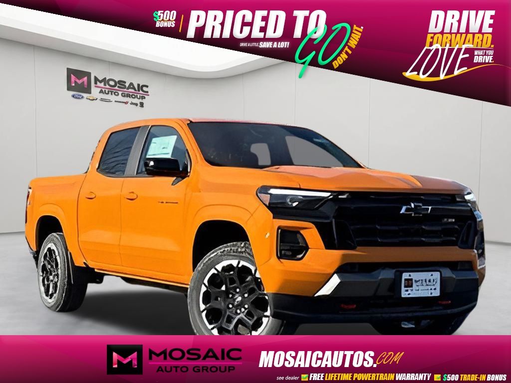 Sunrise Orange 2026 Chevrolet Colorado Z71 Crew Cab 4WD Pickup Truck Four-Wheel Drive 8-Speed Automatic