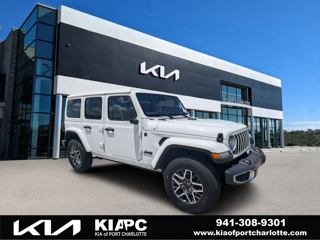 Bright White Clearcoat 2025 Jeep Wrangler Sahara 4-Door 4WD SUV / Crossover Four-Wheel Drive 8-Speed Automatic