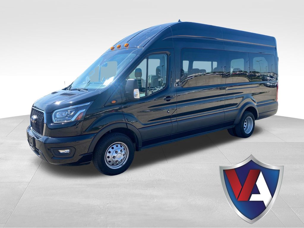 Black Metallic 2023 Ford Transit Passenger Van Rear-Wheel Drive