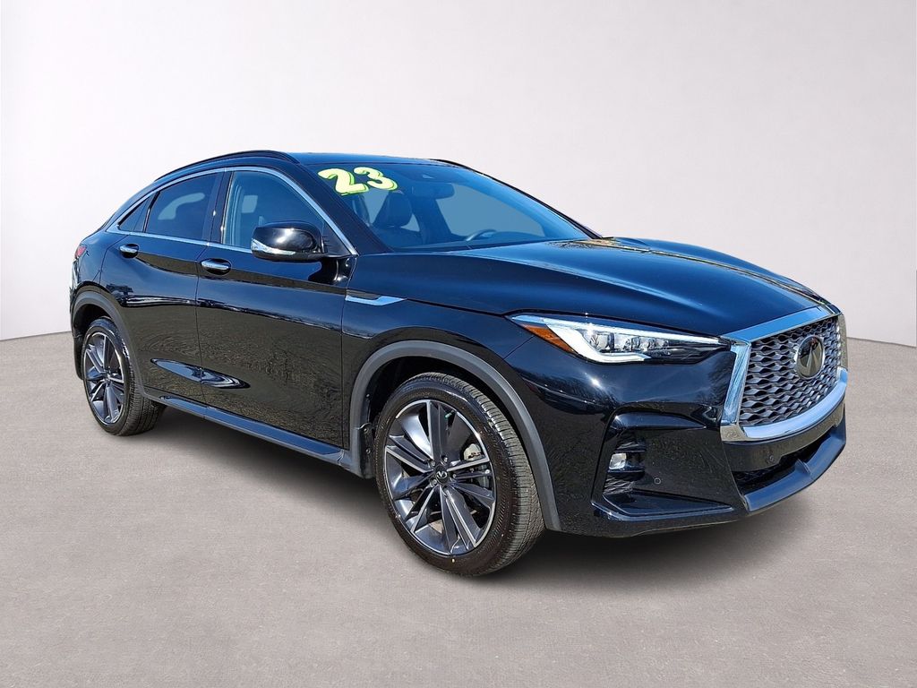 Black Obsidian 2023 INFINITI QX55 Essential AWD SUV / Crossover All-Wheel Drive Continuously Variable Transmission
