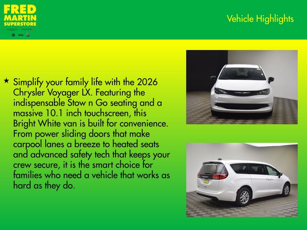 new 2026 Chrysler Voyager car, priced at $40,206
