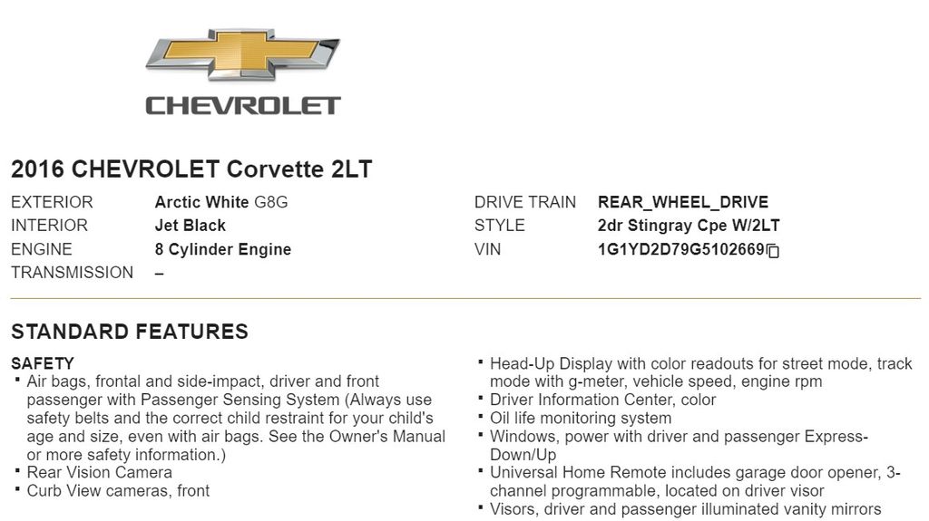 2016 Chevrolet Corvette Stingray 22