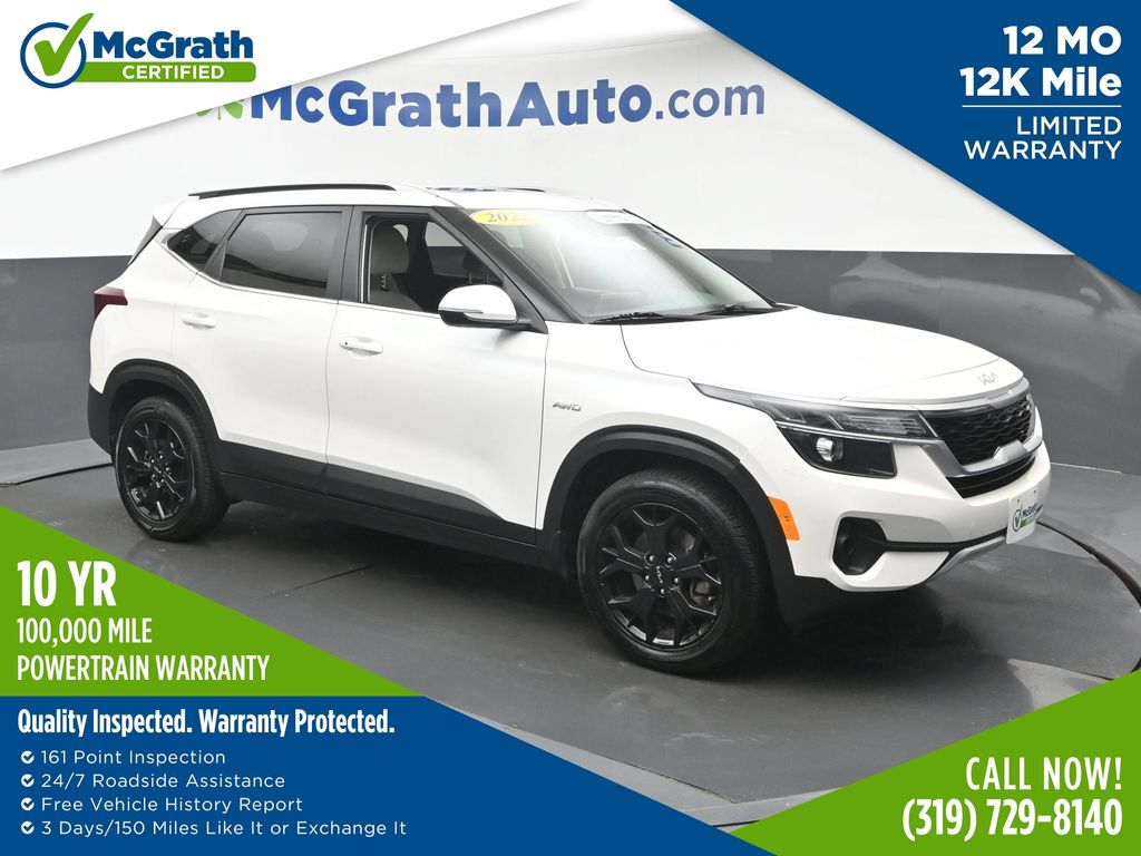 Snow White Pearl 2022 Kia Seltos SUV / Crossover All-Wheel Drive Continuously Variable Transmission